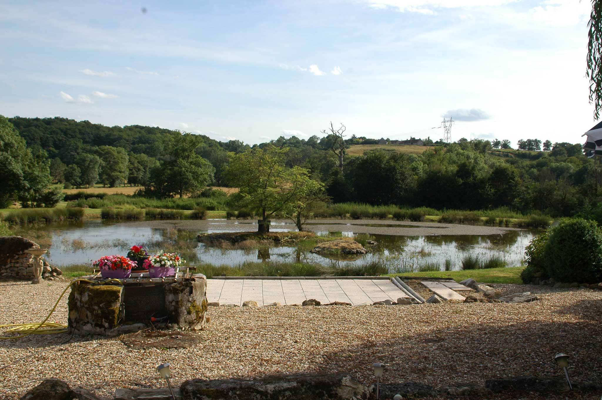 The big lake seen from the house