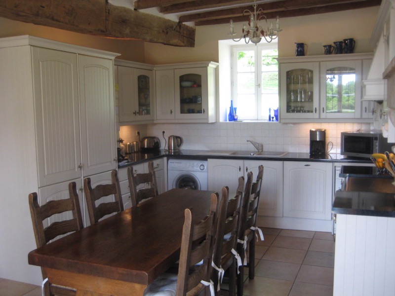 The kitchen from the side door